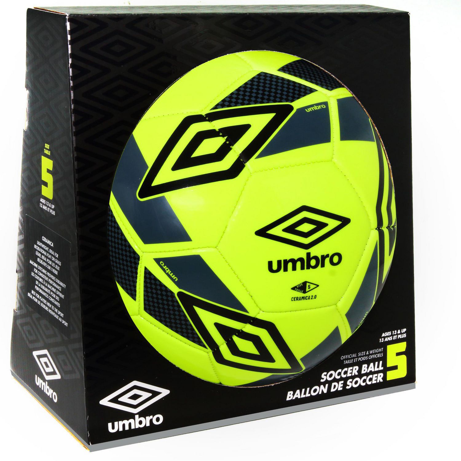 Umbro Ceramica Yellow Soccer Ball, Sizes 3, 4, and 5 - Walmart.ca