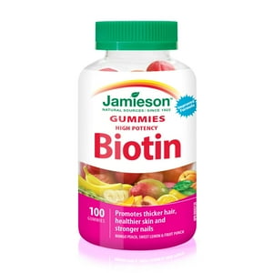 Jamieson Biotin Gummies, 2500 mcg, High Potency, 100 Count