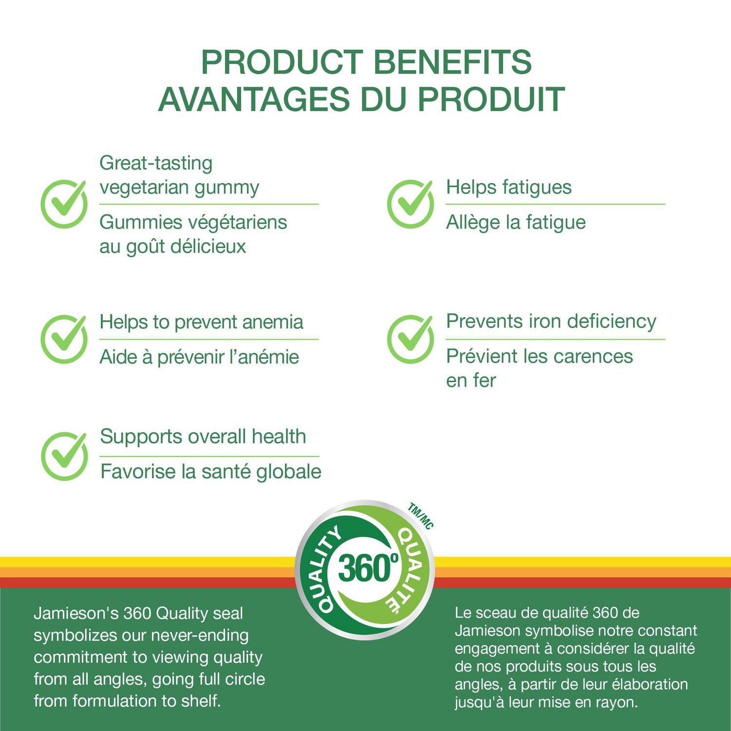 Jamieson Gummies de Fer arôme Raisin, 90 compter