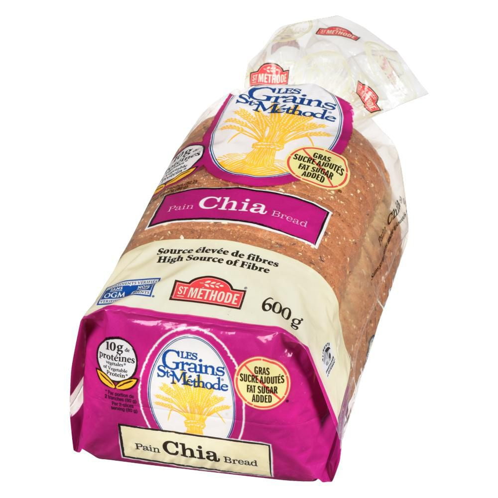 Les Grains StMéthode ground flax chia sliced bread Walmart Canada