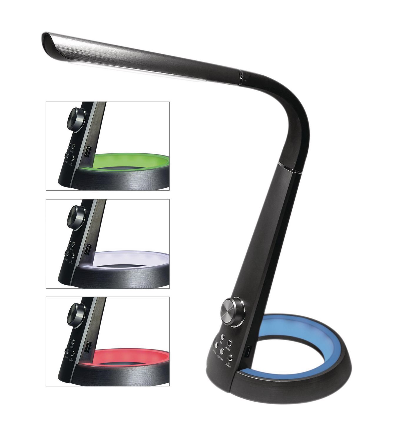 royal sovereign led desk lamp with usb and nightlight