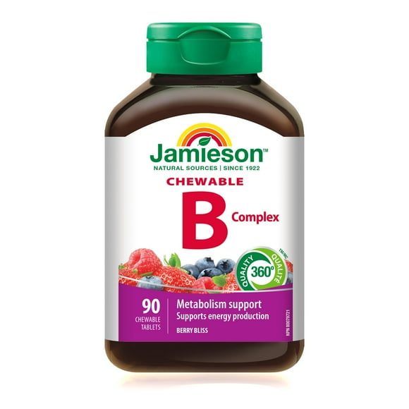 Jamieson Complexe B à croquer - Délice aux baies 90 comprimés