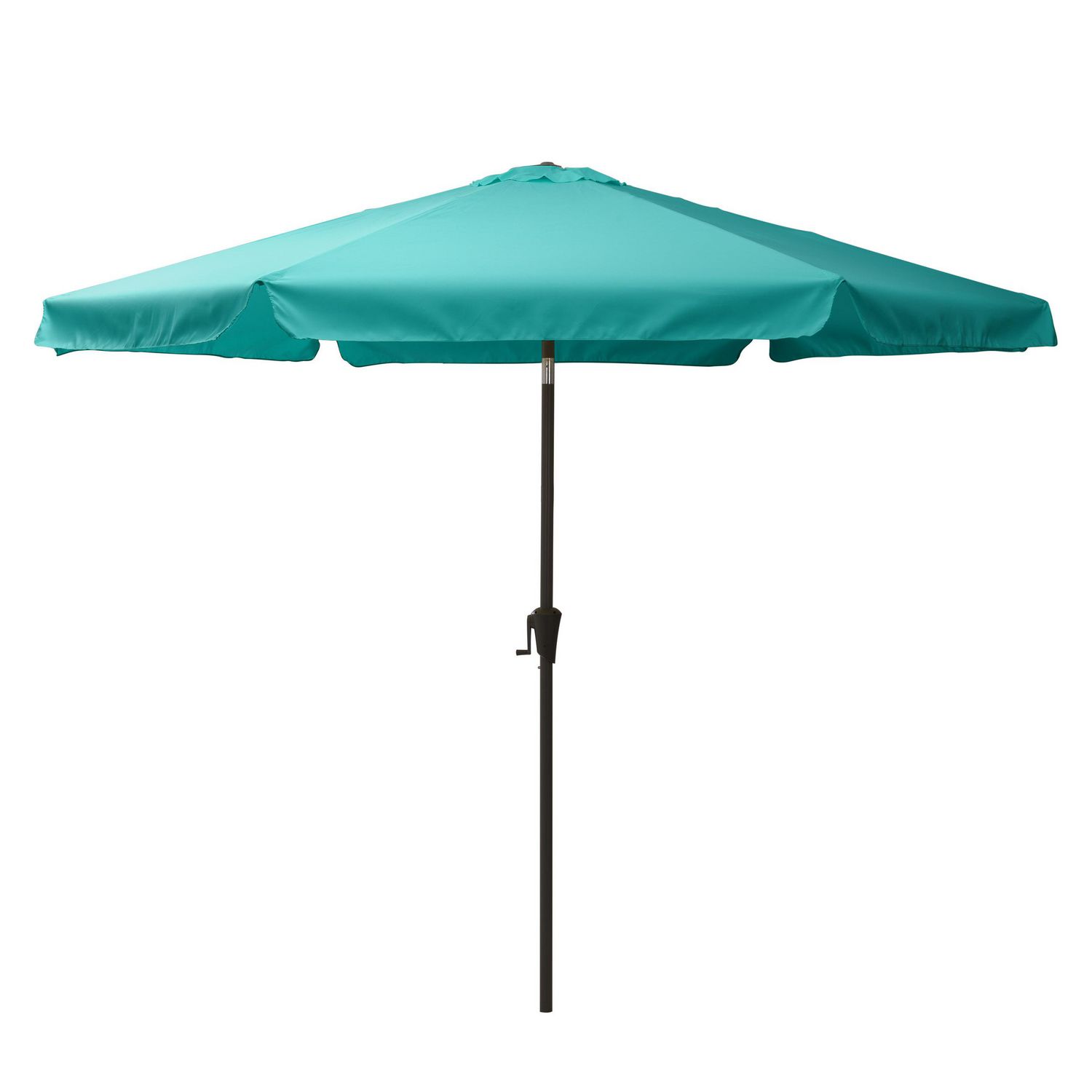 Corliving Ppu 260 U 10 Ft Tilting Patio Umbrella In Turquoise Blue