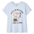 thumbnail image 3 of Peanuts Women's Plus Charlie Brown and Snoopy T-Shirt, 3 of 3