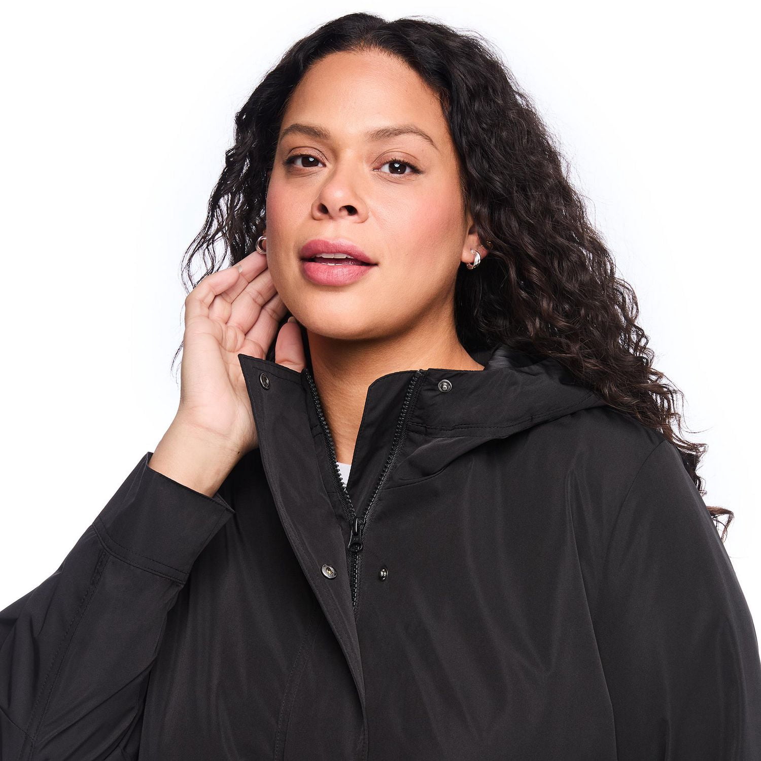 George Women's Plus Hooded Rain Coat
