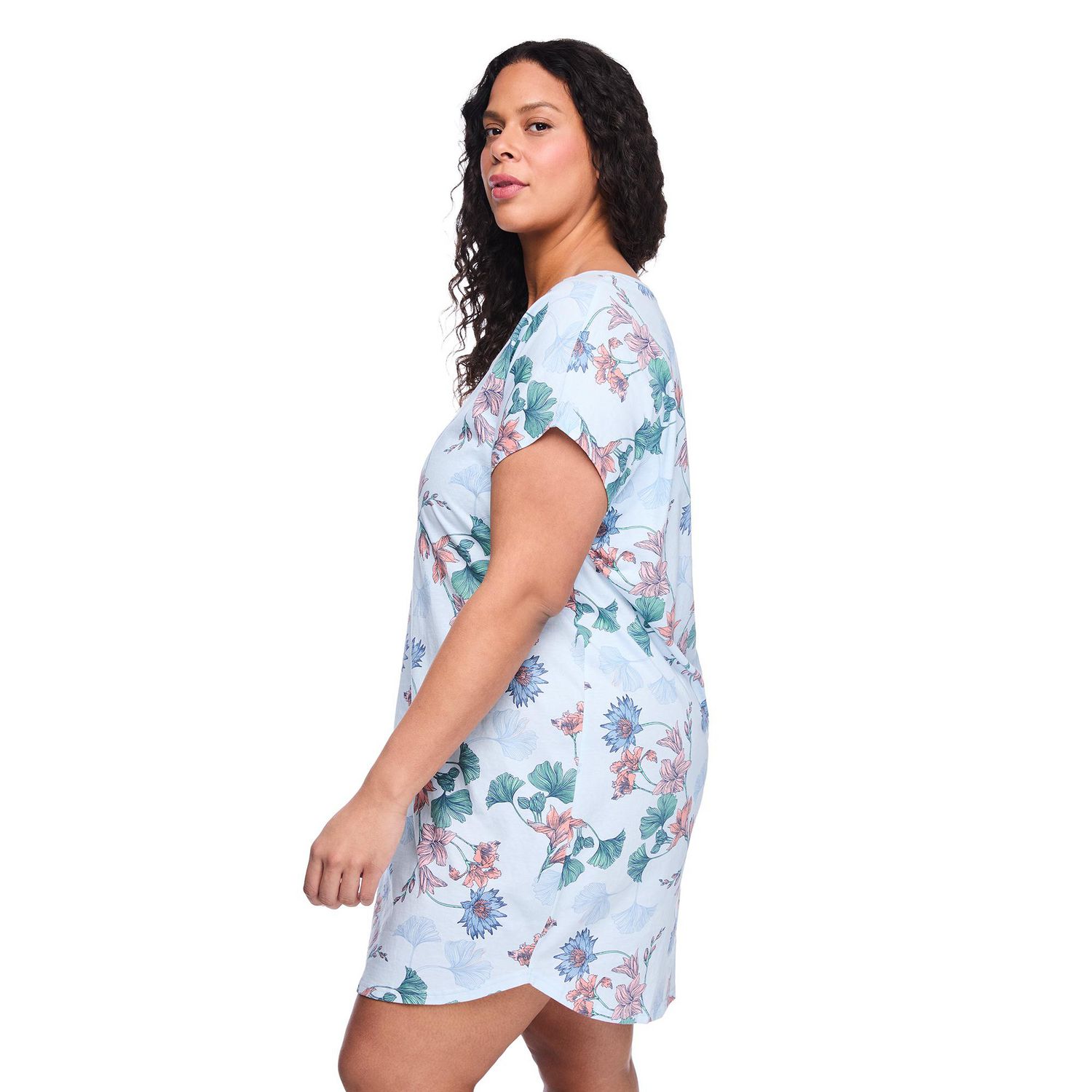 Chemise de nuit à encolure en V George Plus pour femmes