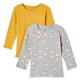 thumbnail image 1 of Lot de 2 t-shirts côtelés George pour bébés filles, 1 of 2