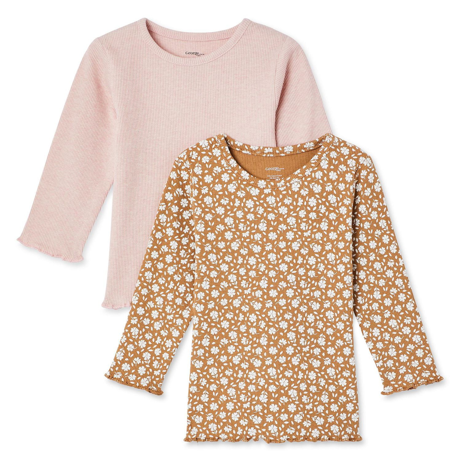 George Baby Girls' Rib Tee 2-Pack