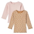 thumbnail image 1 of George Baby Girls' Rib Tee 2-Pack, 1 of 2