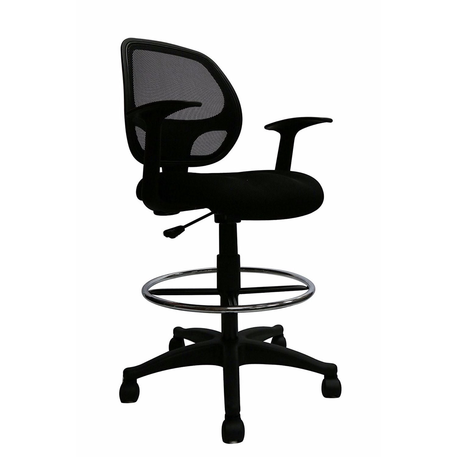 Nicer Furniture Footing MidBack Ergonomic Black Mesh Computer Desk