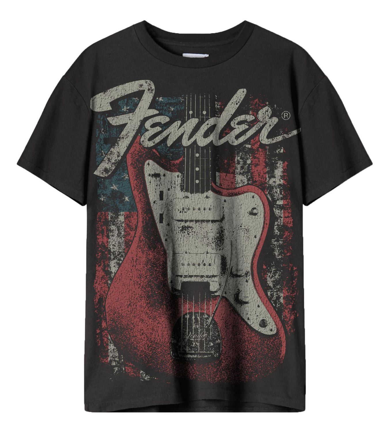 Fender American Flag AOP Black T-Shirt Tee