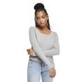 thumbnail image 1 of No Boundaries Women's Waffle Long Sleeve Tee, 1 of 6