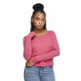thumbnail image 1 of No Boundaries Women's Waffle Long Sleeve Tee, 1 of 6