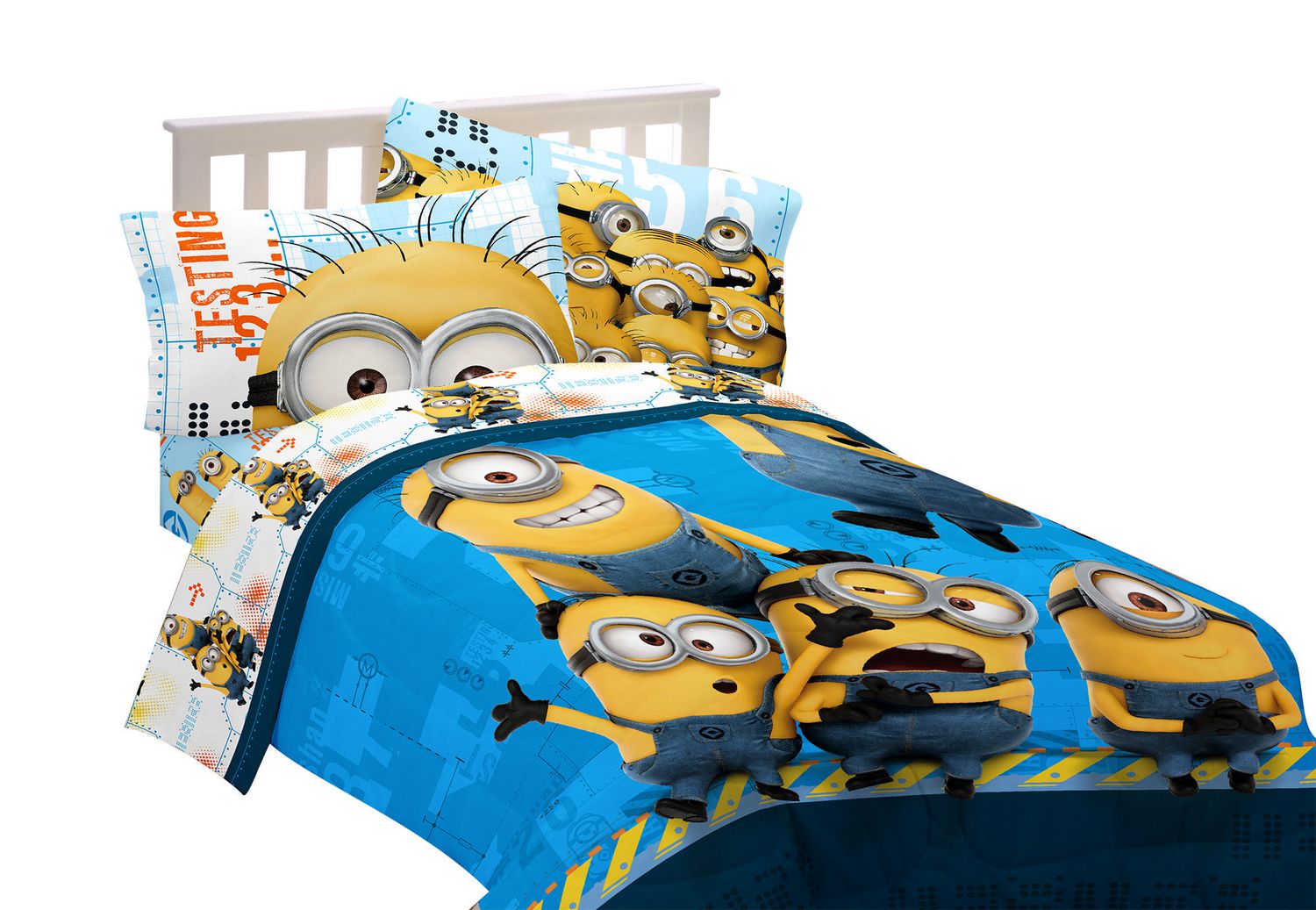 Minions Despicable Me Testing 123, Minions Twin Bed Set