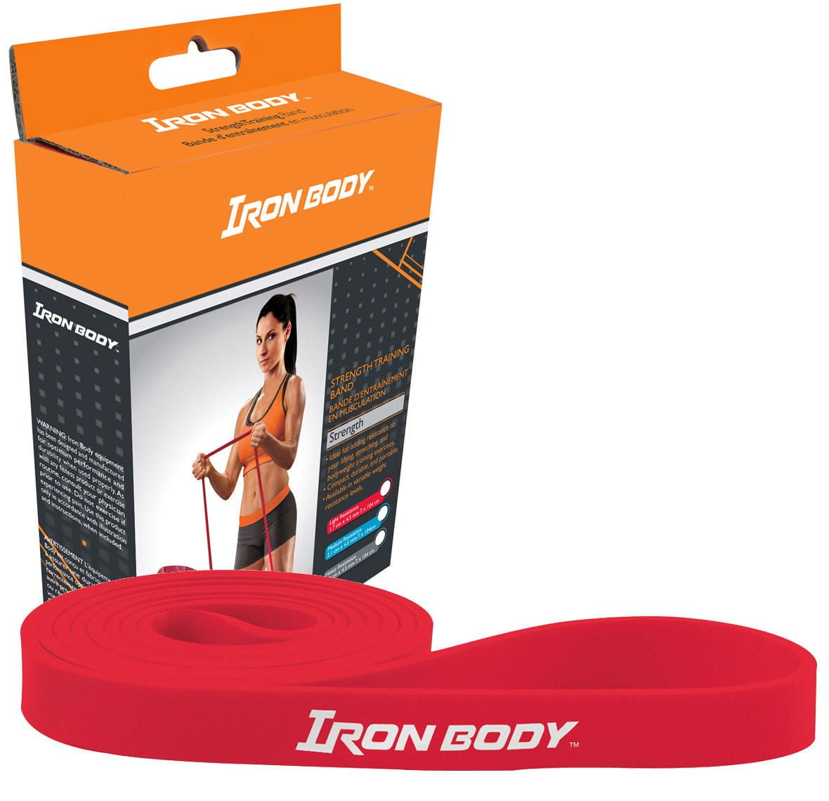 Iron Body Fitness Power/Strength Training Bands- Medium - Light ...