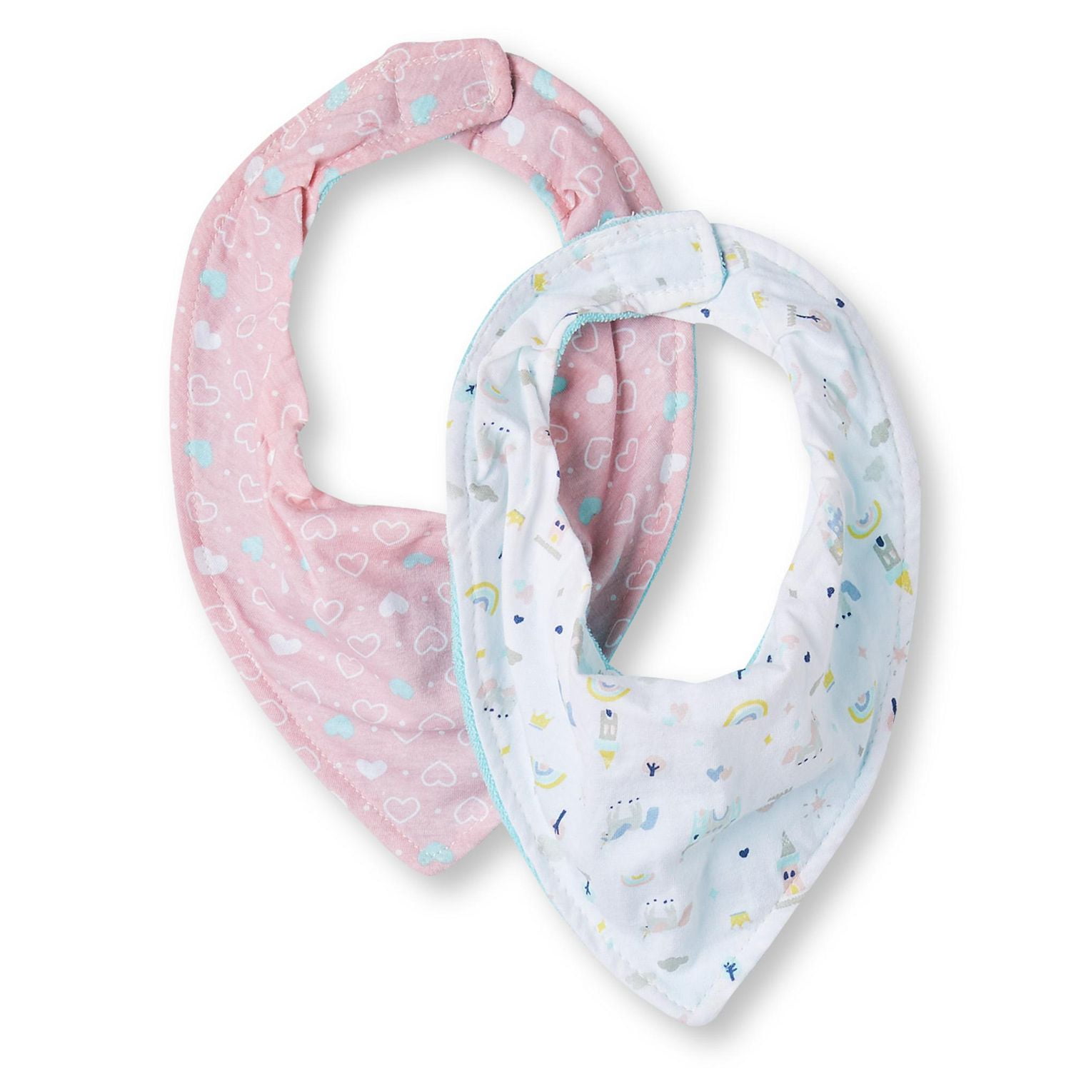 George Baby Unisex Infants' Bandana Bibs 2-Pack, One Size