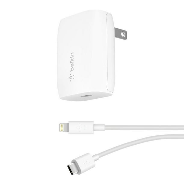 Compact USB-C Wall Charger w/Lightning Cable