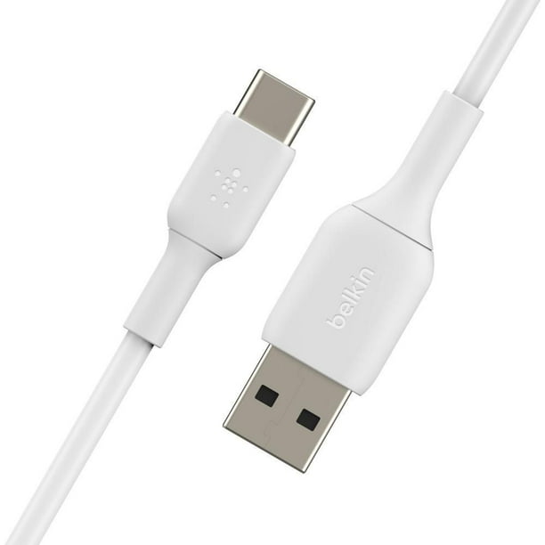 Trousse de chargement mural à double port avec câble USB-C vers USB de 0,9  m (3 pi) blackweb (Blanc) 