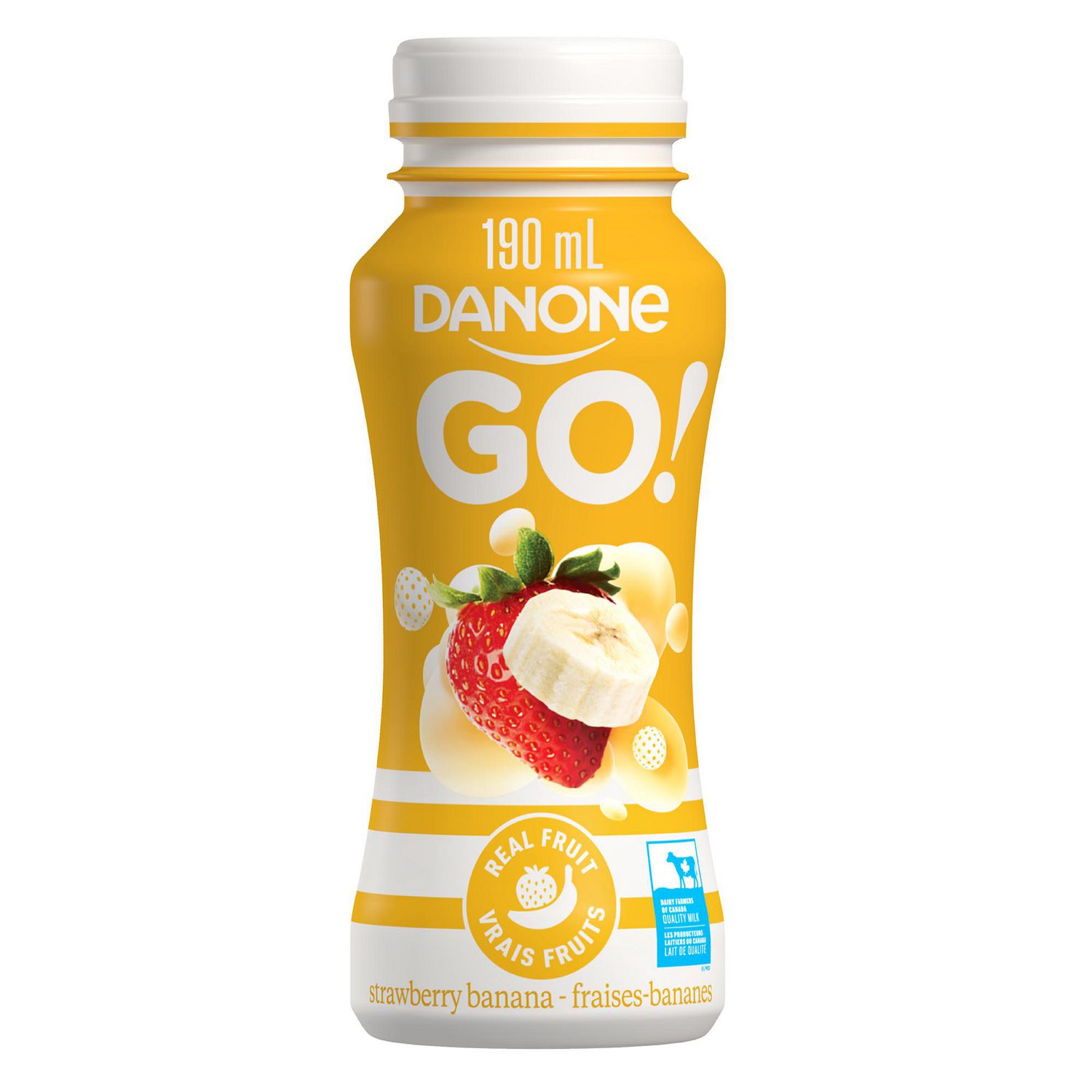 Danone Go! Drinkable Yogurt, Strawberry Banana Flavour, 2& M.F., 30