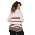 thumbnail image 3 of George Plus Women's Long Sleeve Stripe Top, 3 of 6