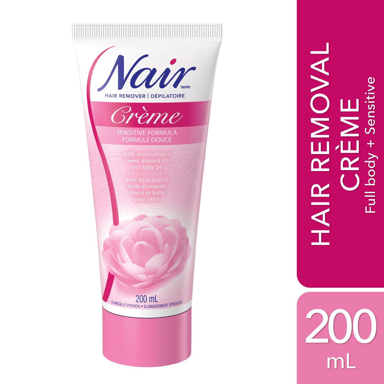 Nair Hair Removal Crème for Sensitive Skin with Sweet Almond Oil and Baby  Oil | Walmart Canada