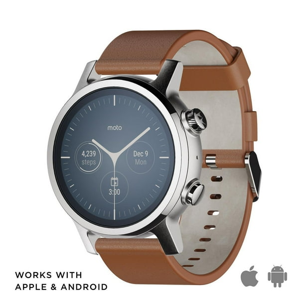 Moto 360 Wear OS by Google The Luxury Stainless Steel Smartwatch with