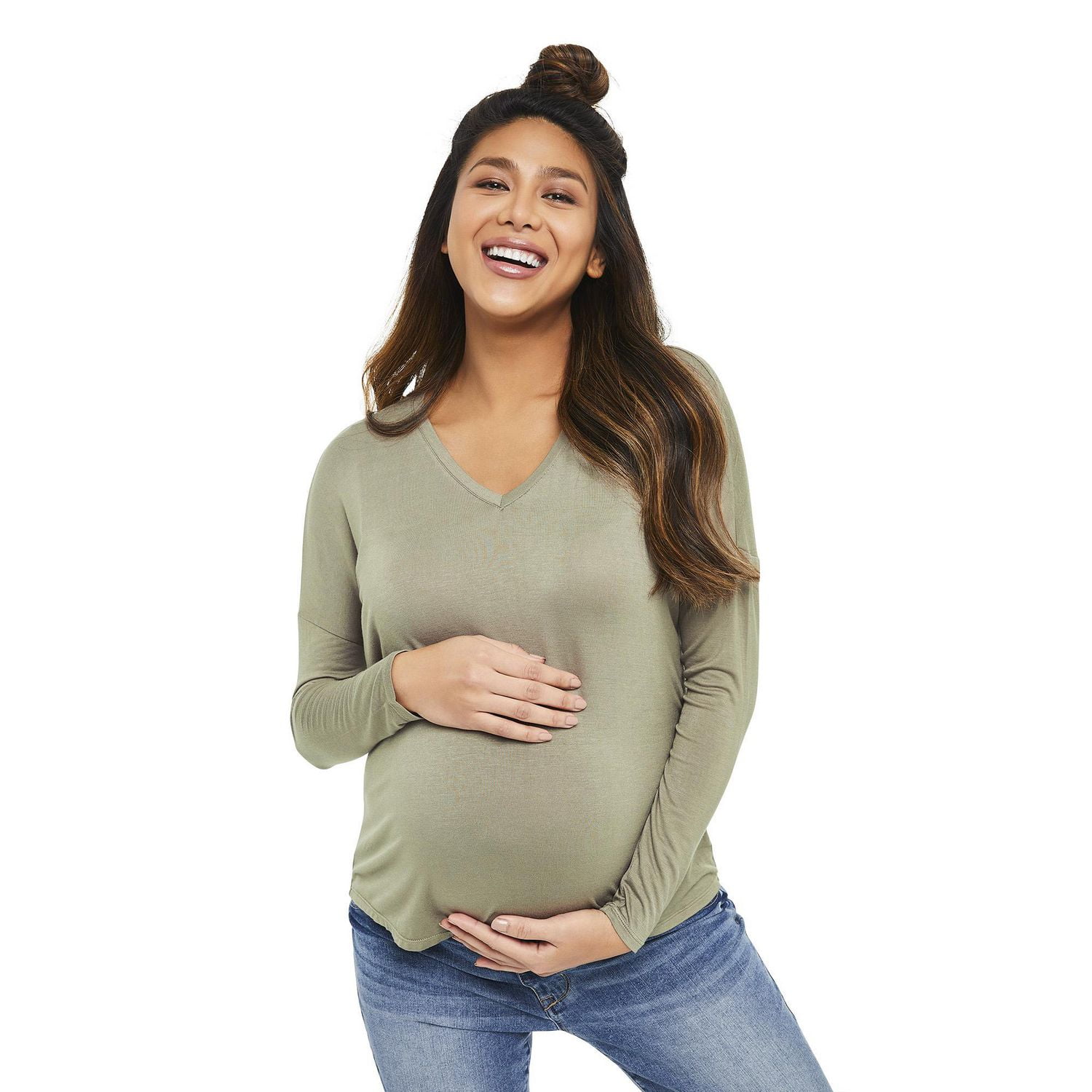 Paisley Sky Maternity Dolman Sleeve Top