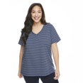thumbnail image 1 of George Plus Women's Short Sleeve V-Neck Stretch Tee, 1 of 1