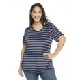 thumbnail image 1 of George Plus Women's Short Sleeve V-Neck Stretch Tee, 1 of 1