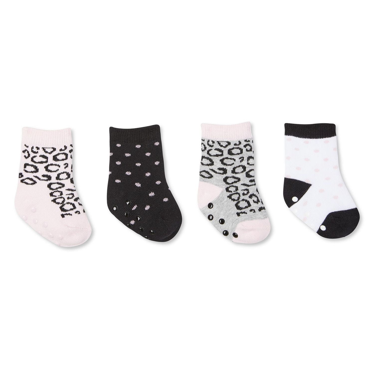 Lot de 4 paires mi-chaussettes George pour bébés filles