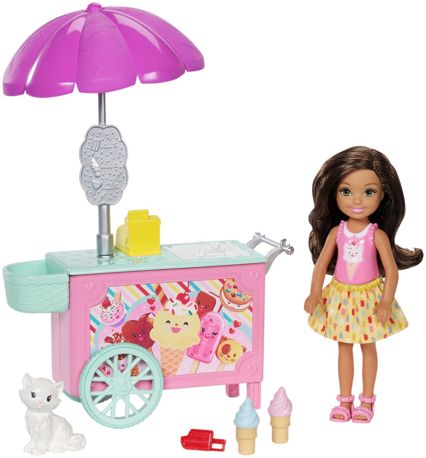 2016 Club Chelsea Barbie Doll Ice Cream Cart Mattel Fdb33 NRFB for sale online