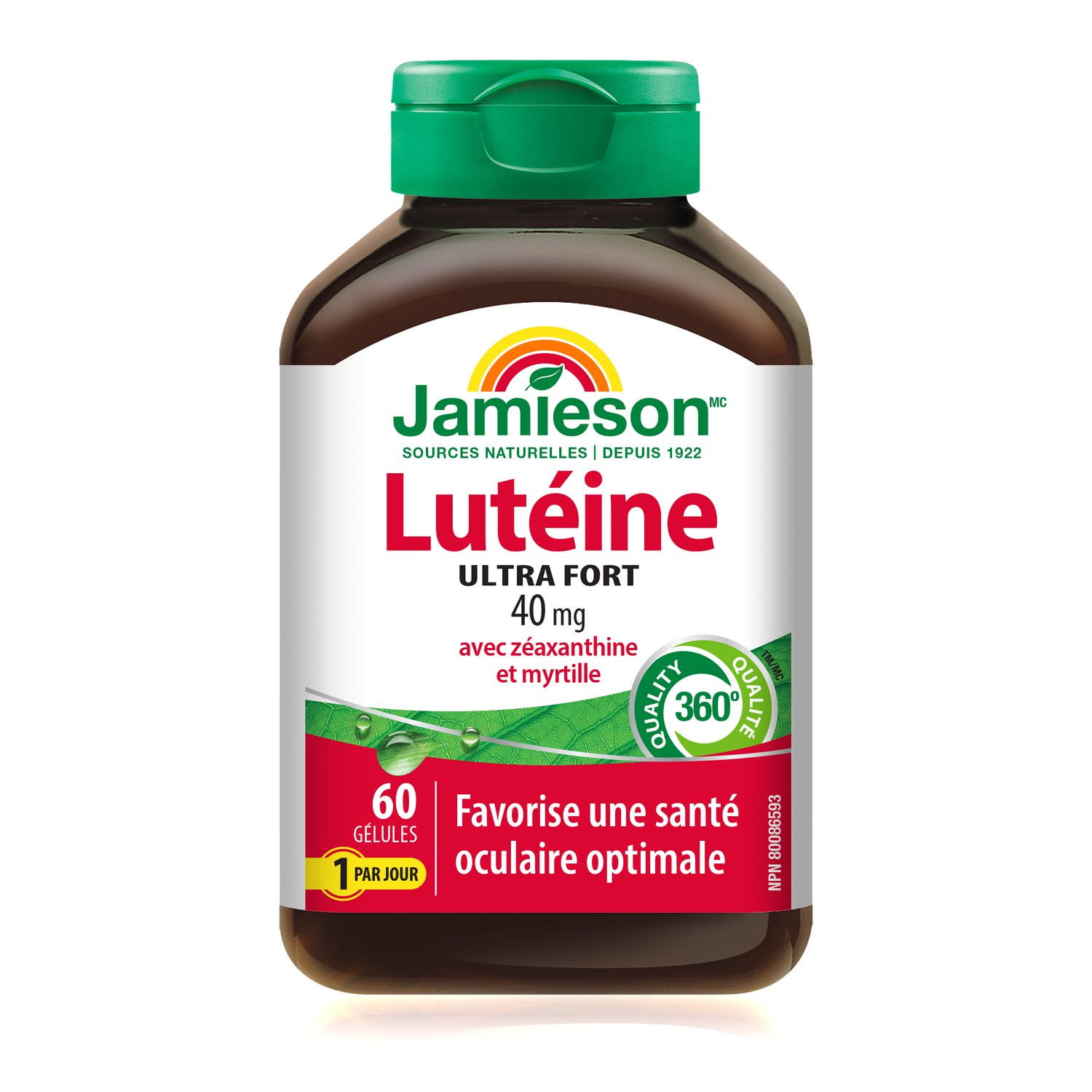 Jamieson Lutein 40mg with Zeaxanthin & Bilberry Softgels, 60 Softgels