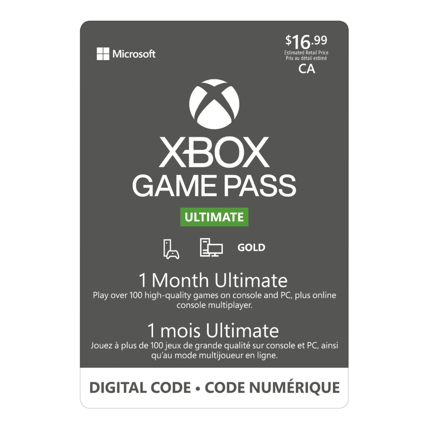 Gift Card Digital Xbox Game Pass