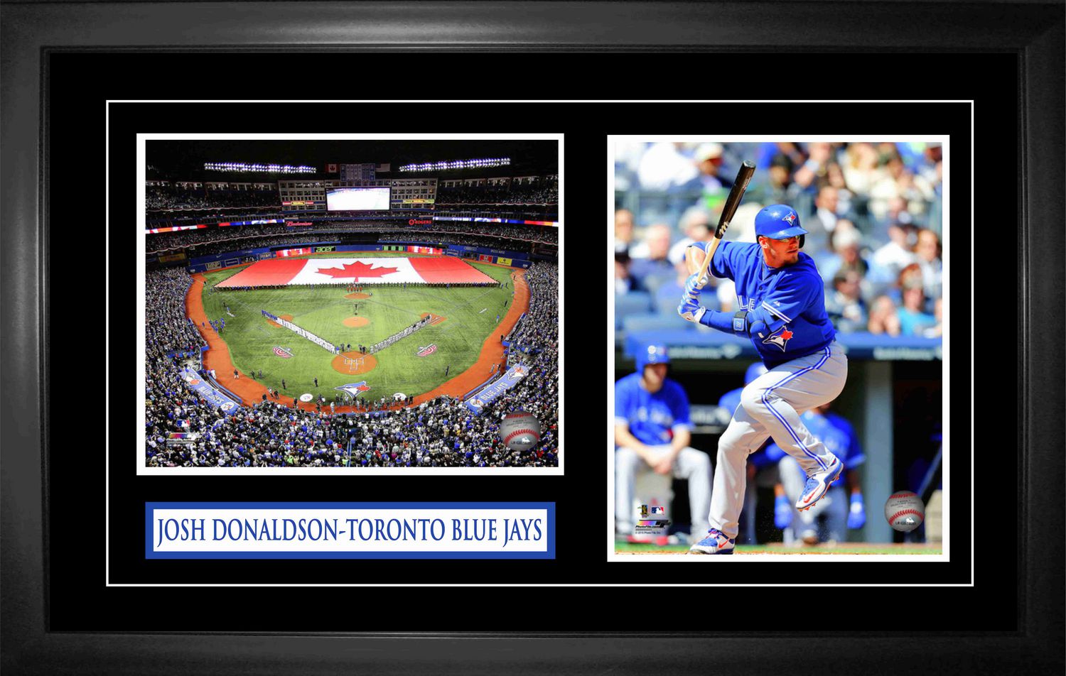 Frameworth Sports Josh Donaldson - Framed 8x10 Pin & Plate Blue