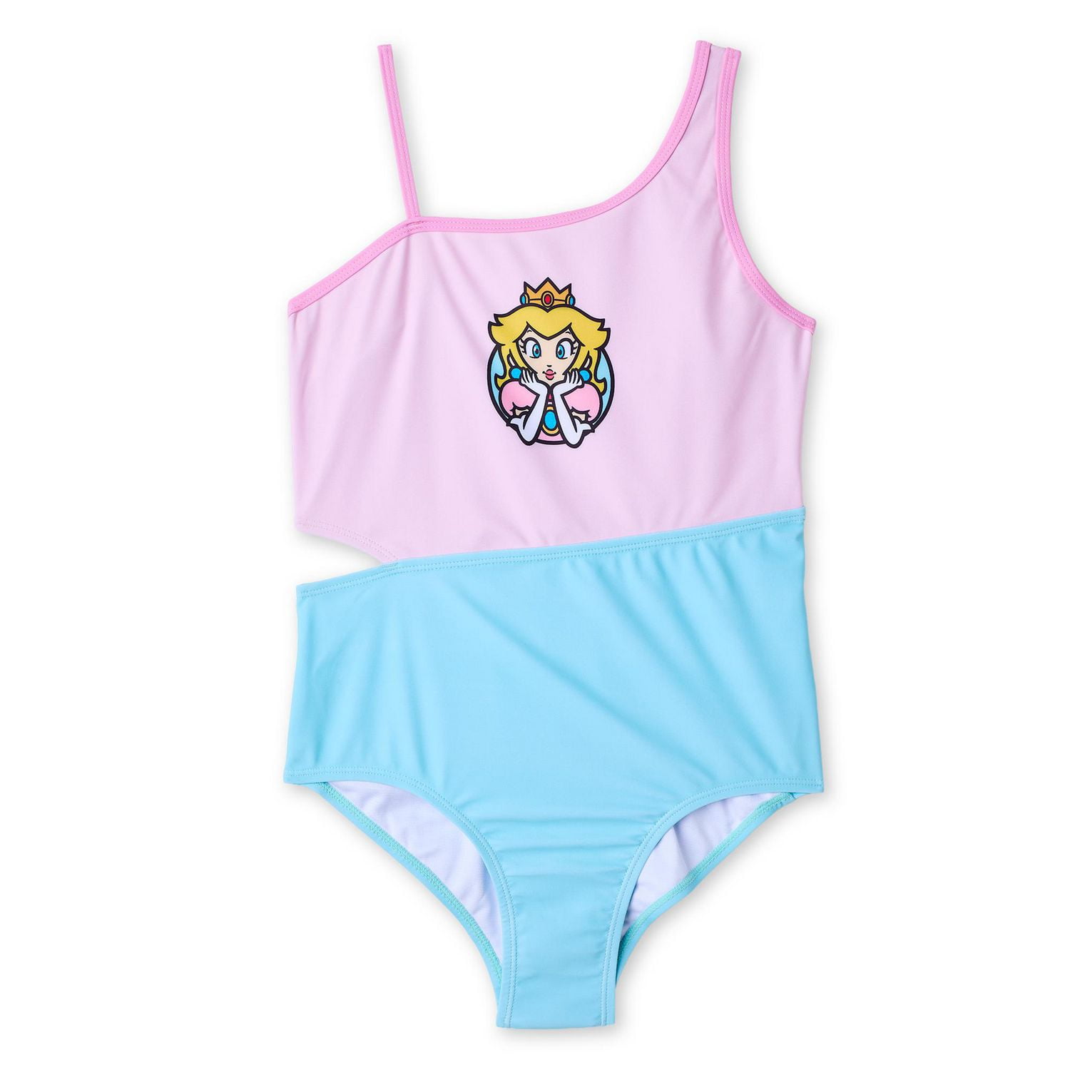 Super Mario Girls' Princess Peach One Piece Swimsuit
