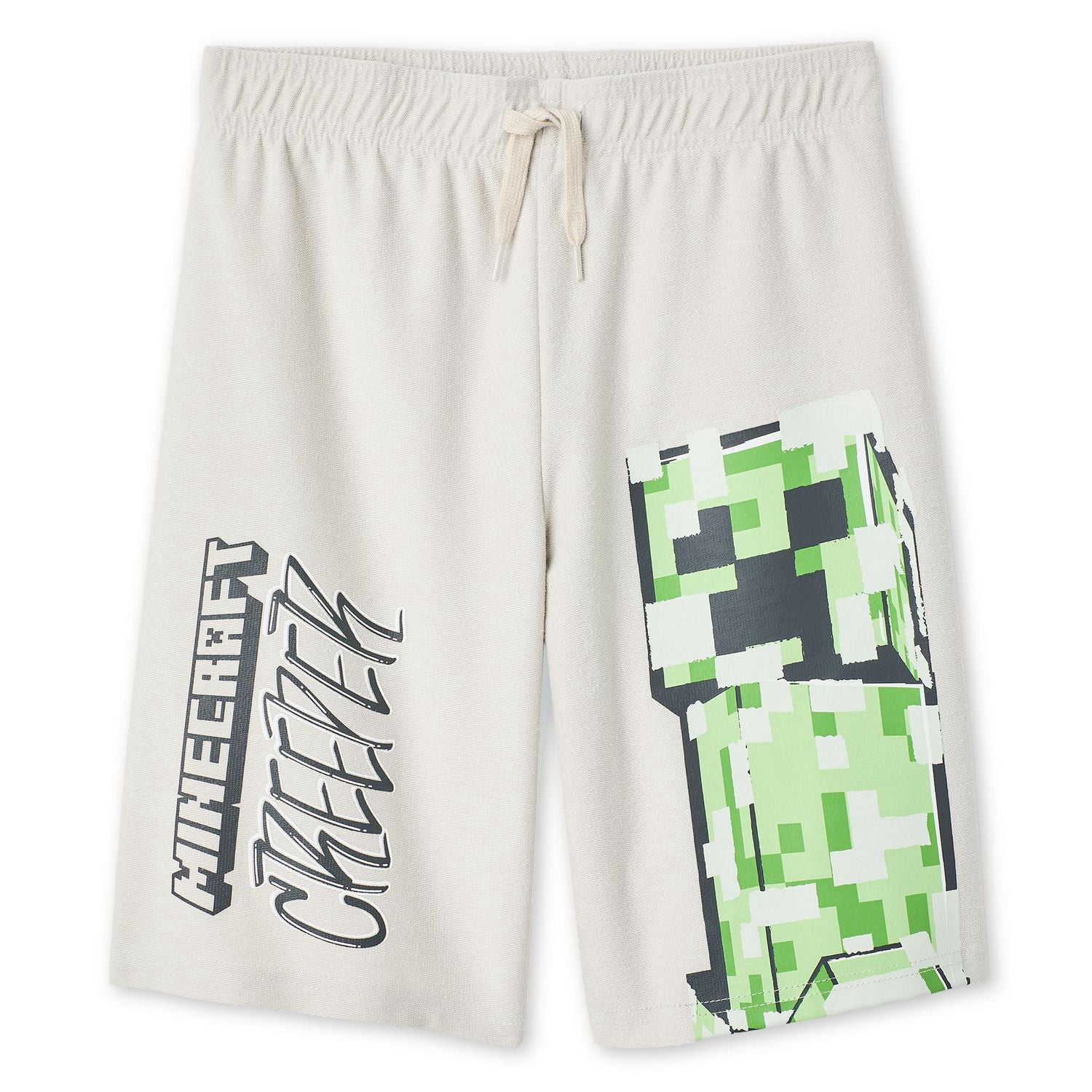 Short à imprimé graphique Creeper Minecraft pour garçons
