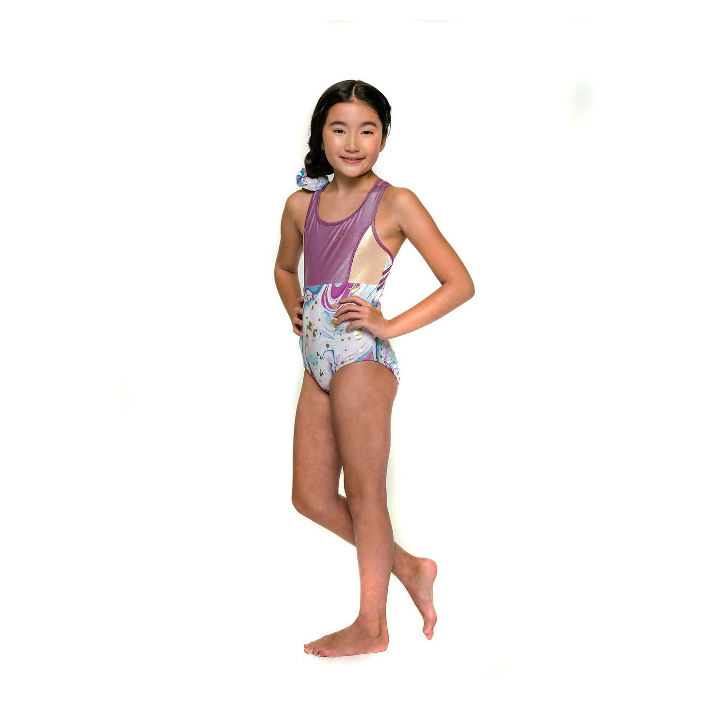 Justice Girls Bruised Boysenberry Leotard