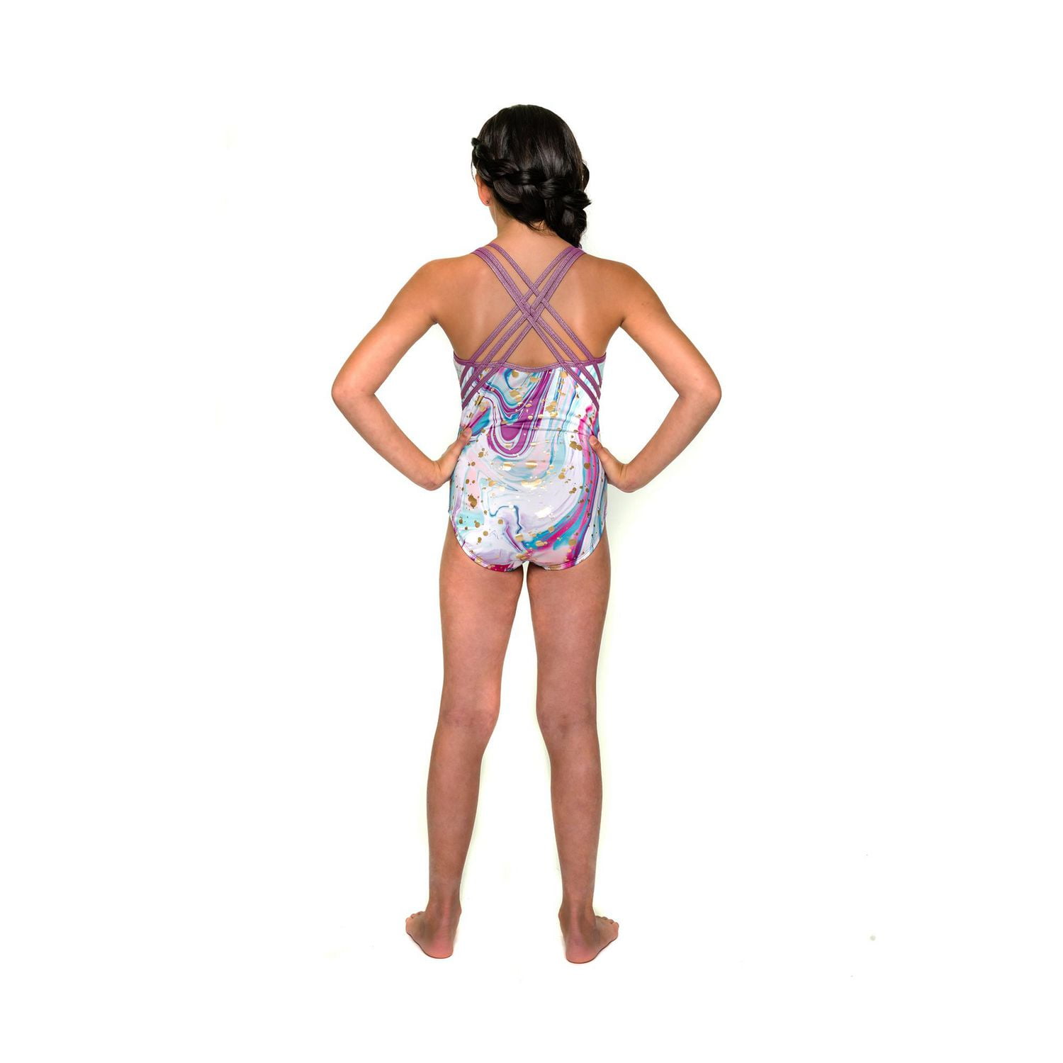 Justice Girls Bruised Boysenberry Leotard