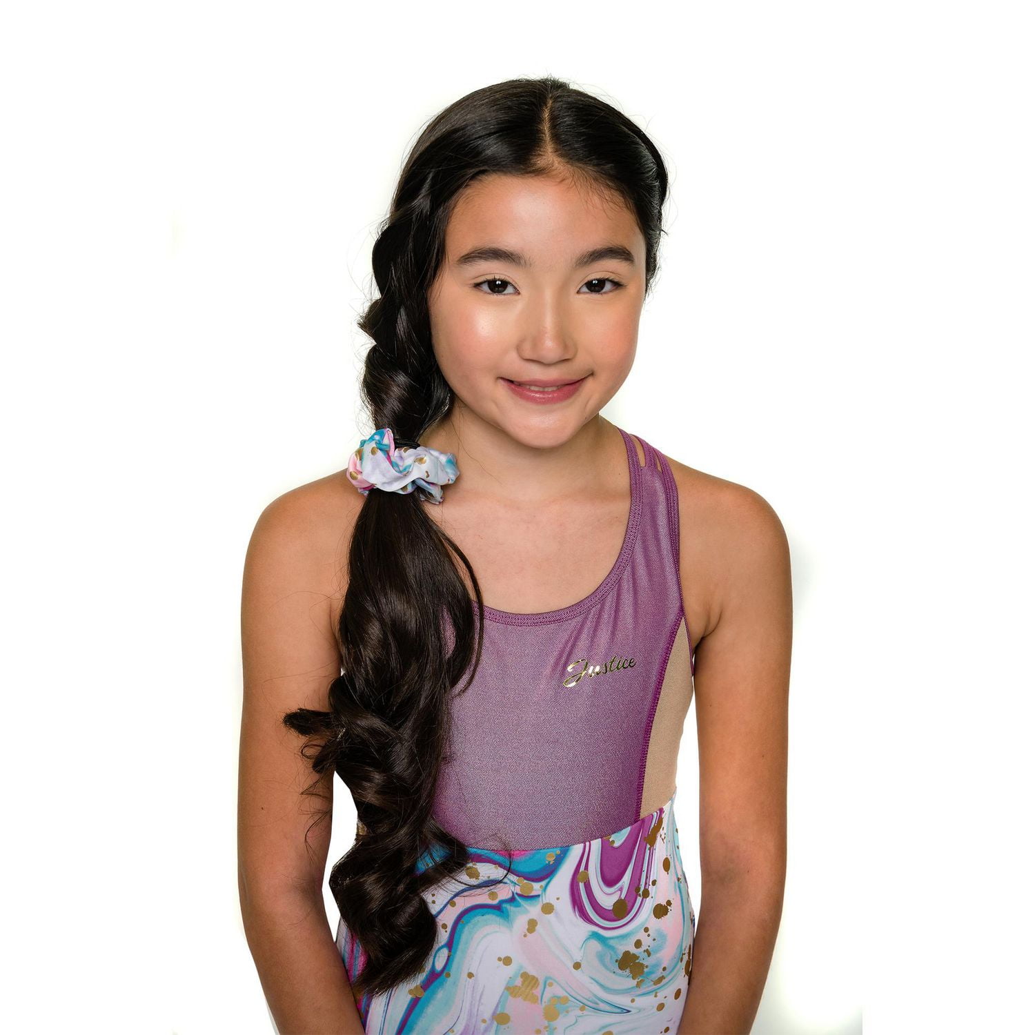 Justice Girls Bruised Boysenberry Leotard