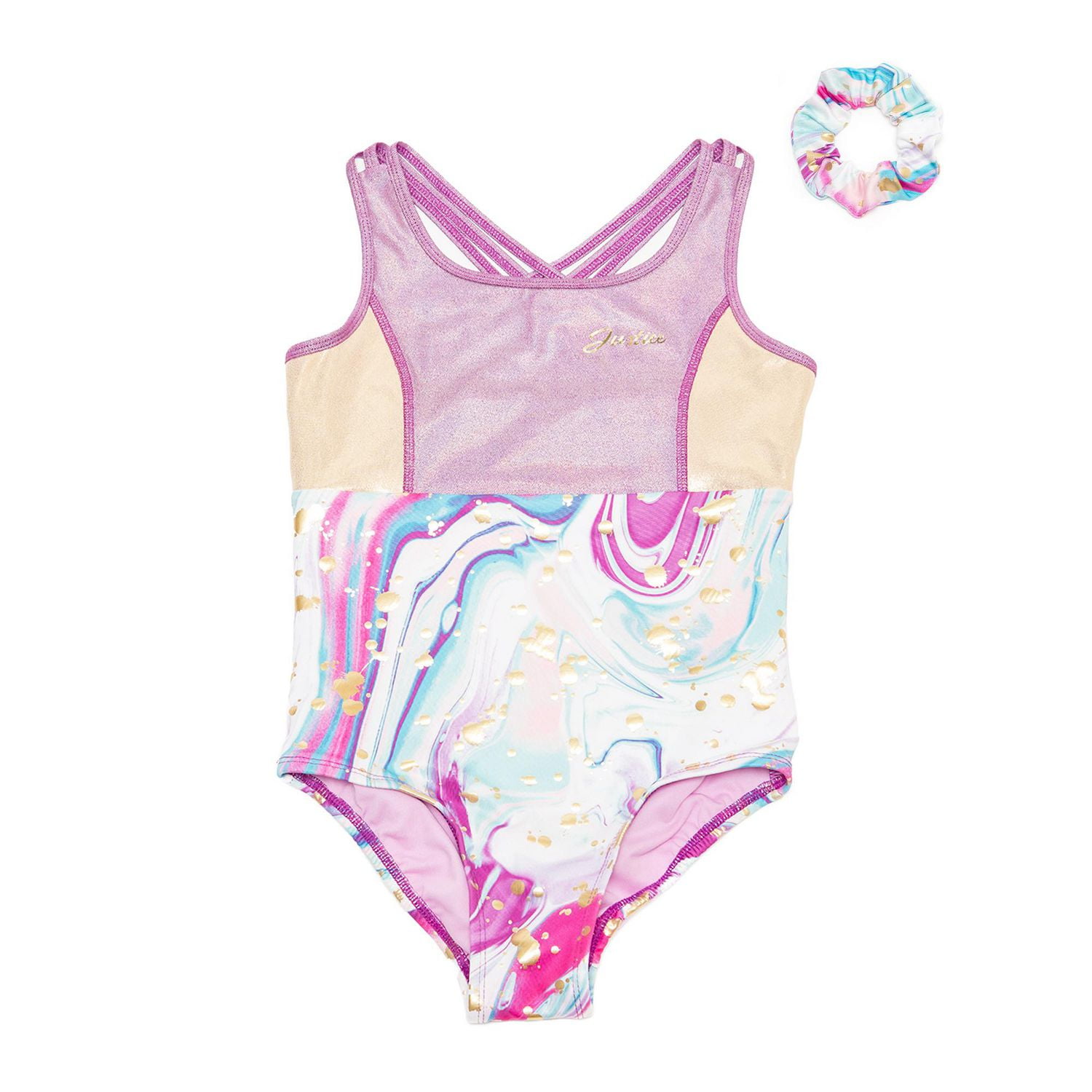 Justice Girls Bruised Boysenberry Leotard