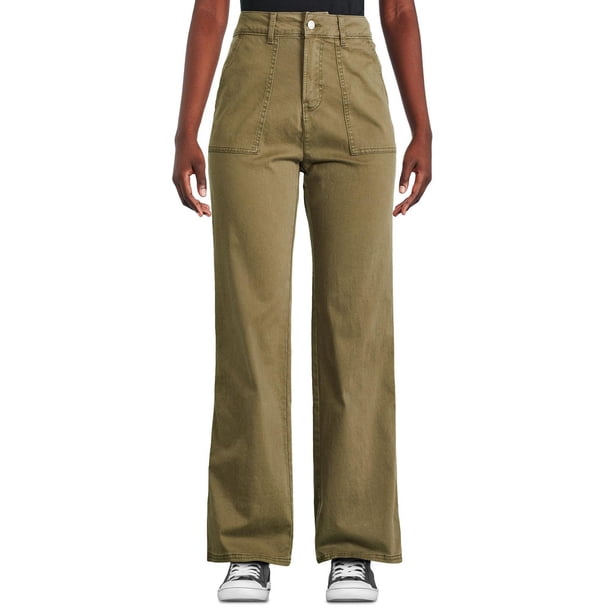 George Women's Twill Wide Leg Pant - Walmart.ca