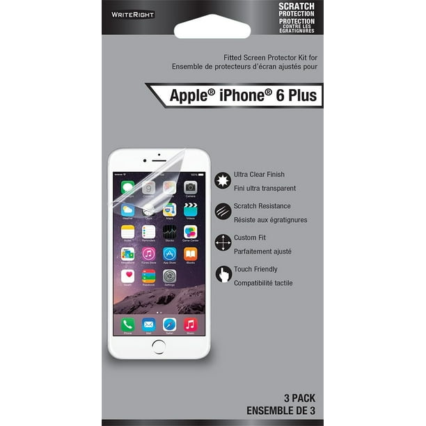 Fellowes WriteRight Protecteur d'écran anti-rayures pour iPhone 6 Plus, paq. de 3