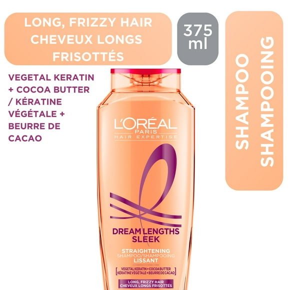 L'Oréal Paris Dream Lengths Sleek Stretching Shampoo 375 ml, For Long, Frizzy Hair