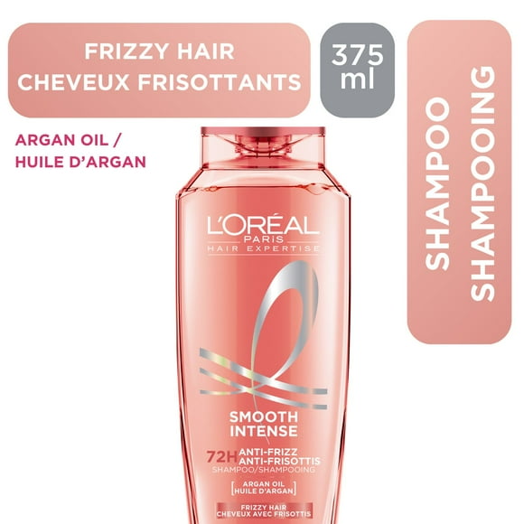 L'Oréal Paris Smooth Intense Anti-Frizz Shampoo 375 ml, For Frizzy Hair