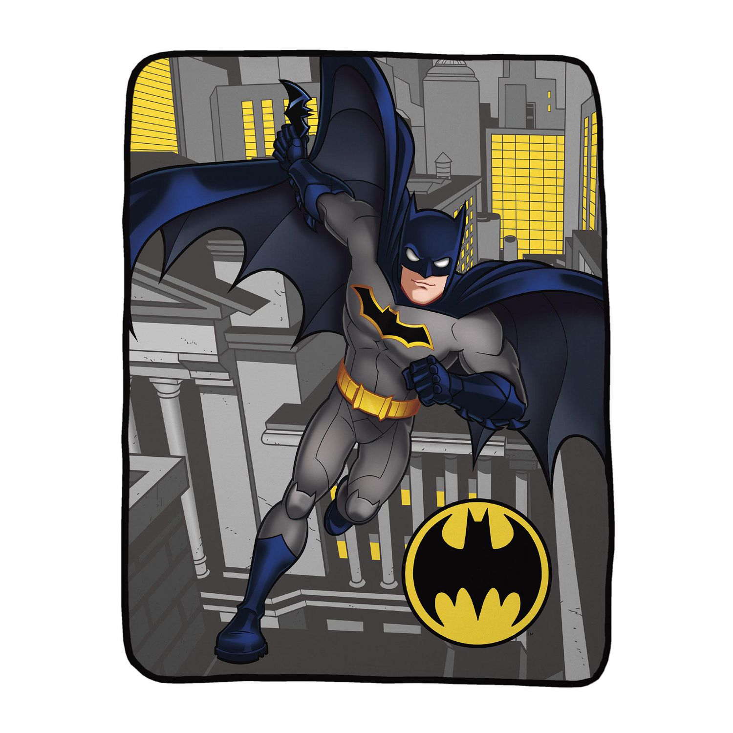Batman Bat Man Emblem fleece blanket  throw NEW 