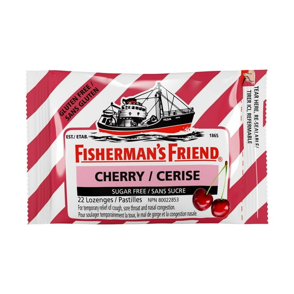 Pastilles antitussives cerise sans sucrose de Fisherman's Friend 22 pastilles, cerise