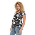 thumbnail image 2 of Paisley Sky Maternity Short Sleeve V-Neckline Tee, 2 of 6