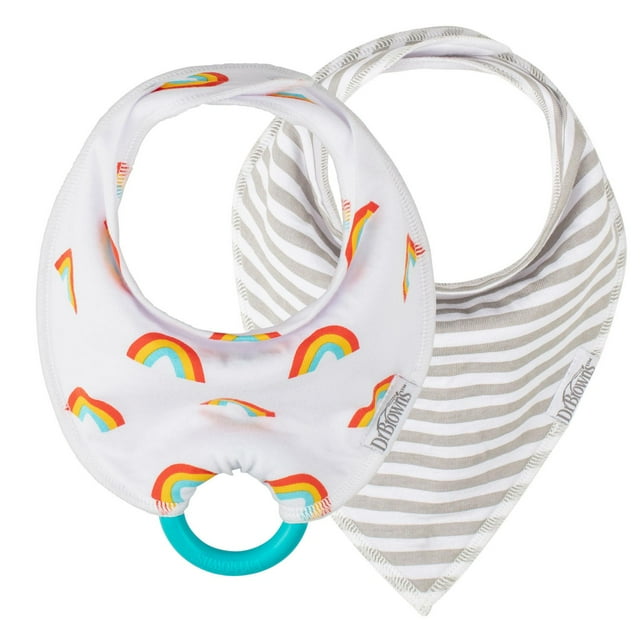 Dr. Brown's Bandana Bibs 2 Packs Rainbow