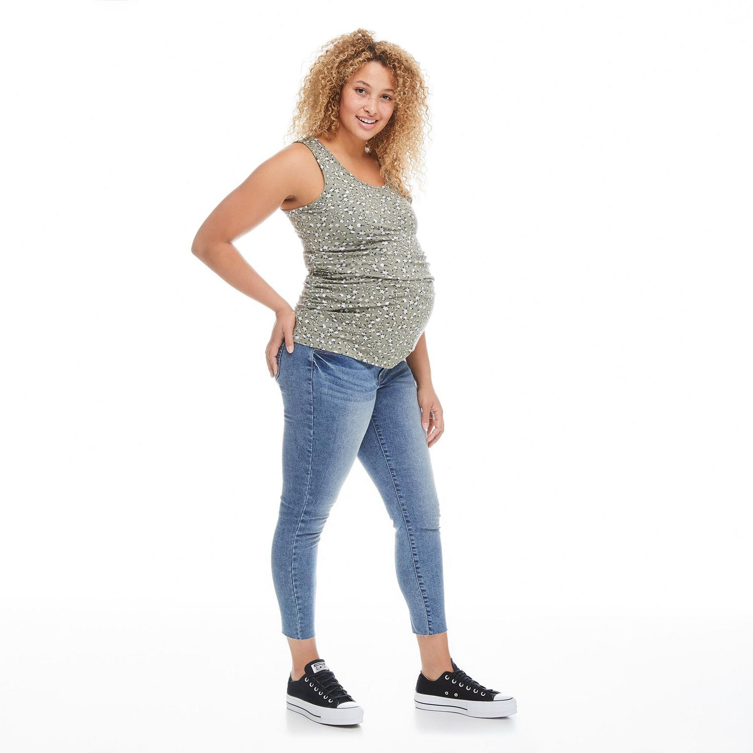 Débardeur aux côtés ruchés Paisley Sky Maternité Tailles P-TTG