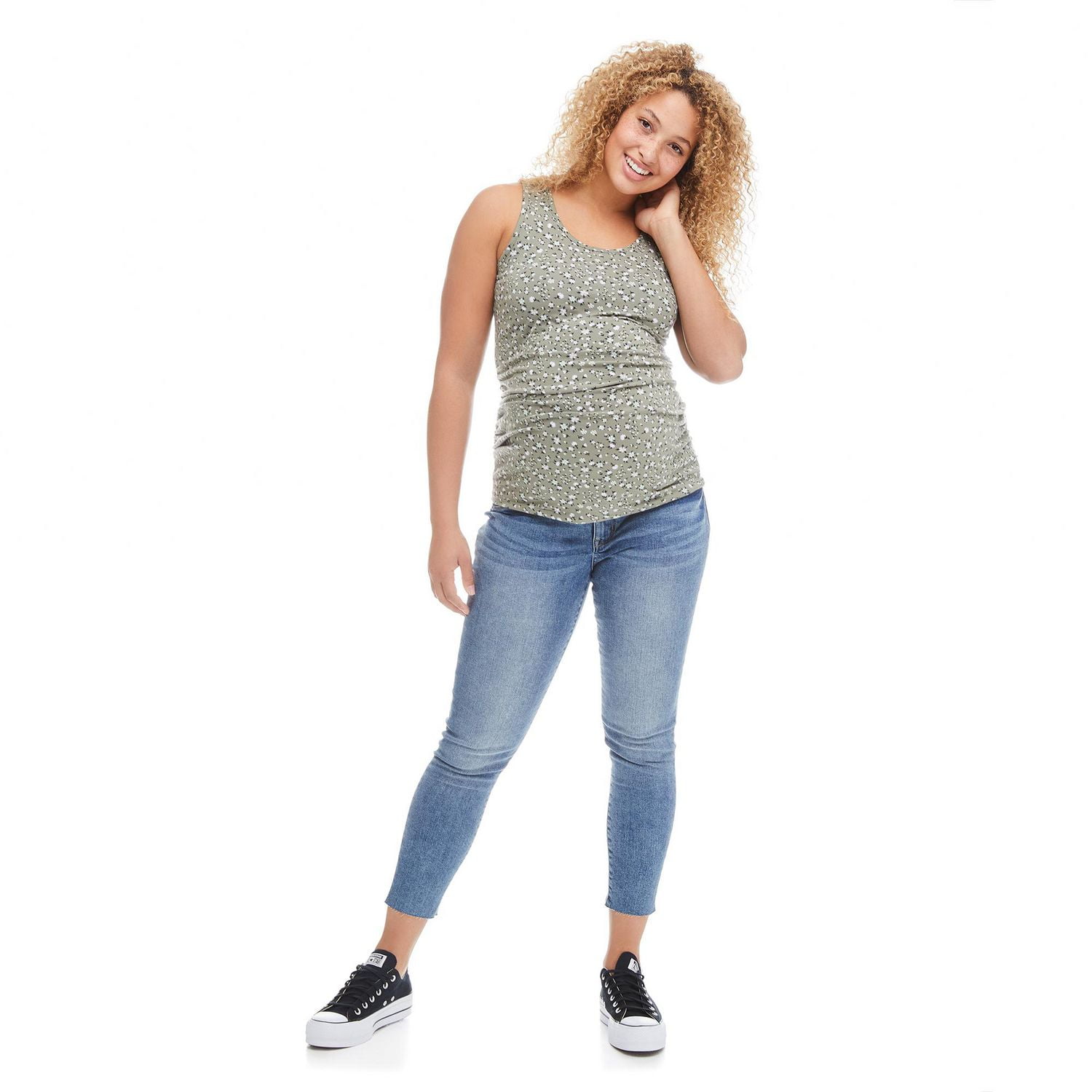 Débardeur aux côtés ruchés Paisley Sky Maternité Tailles P-TTG